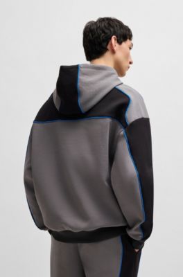 HUGO x RB hoodie with piping details, Dark Grey