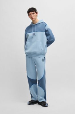 HUGO x RB hoodie with piping details, Blue
