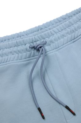 HUGO x RB cotton-terry shorts with carbon stealth logo, Blue