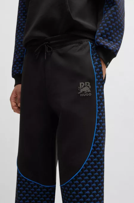 HUGO x RB tracksuit bottoms with piping details