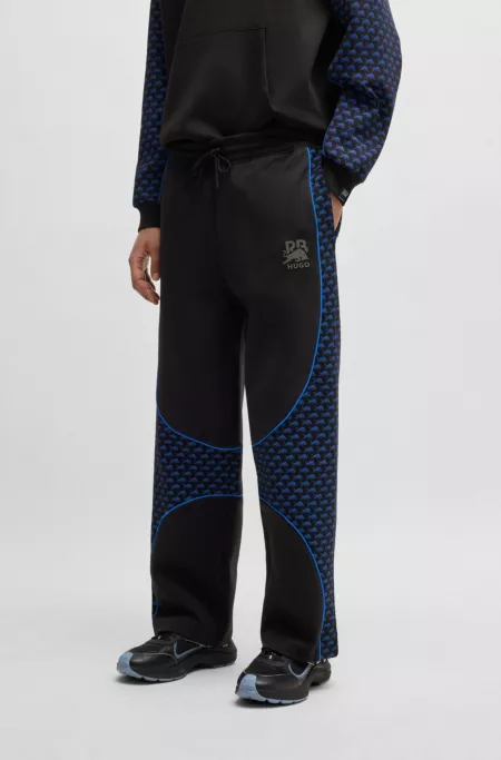 HUGO x RB tracksuit bottoms with piping details