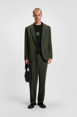 Split-logo sweatshirt in cotton terry, Black