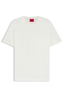 T-shirt slim en coton merceris&eacute;, Blanc