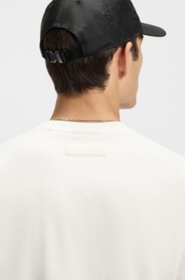 Slim-fit T-shirt with mercerised cotton, White