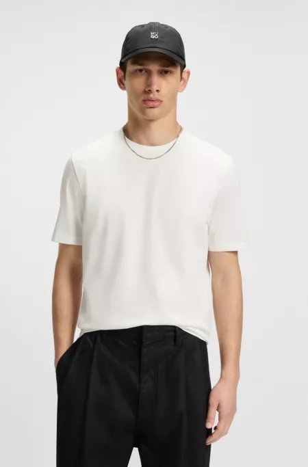 Slim-fit T-shirt with mercerised cotton