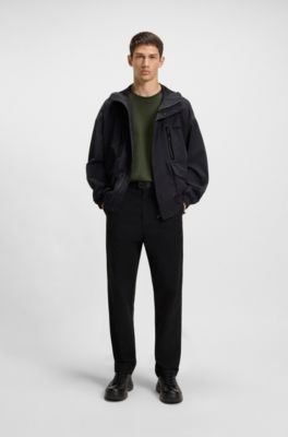 Slim-fit T-shirt with mercerised cotton, Dark Green