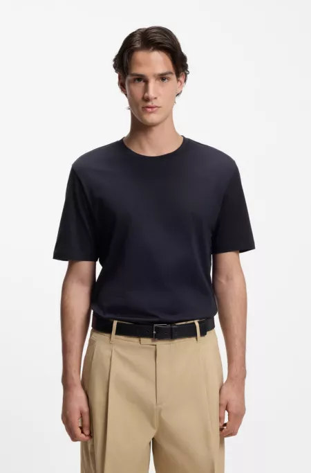 Slim-fit T-shirt with mercerised cotton