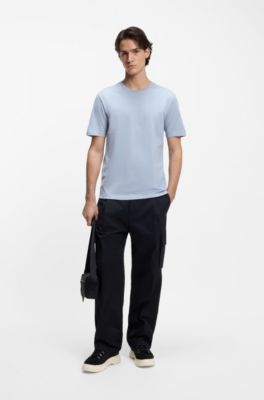 Slim-fit T-shirt with mercerised cotton, Purple