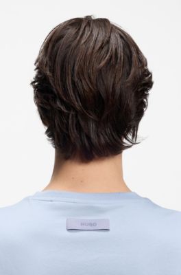 Slim-fit T-shirt with mercerised cotton, Purple