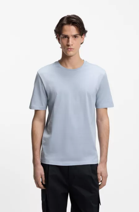 Slim-fit T-shirt with mercerised cotton