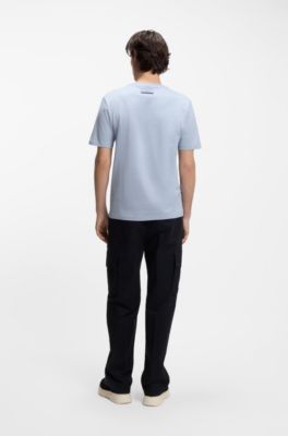 Camiseta slim fit de algod&oacute;n mercerizado, Lila