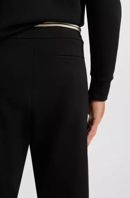 Stripe-detail tracksuit bottoms in a cotton blend