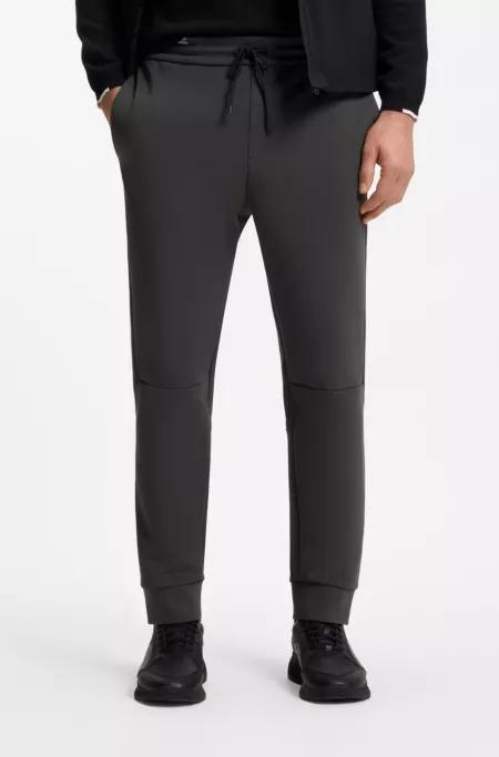 Stripe-detail tracksuit bottoms in a cotton blend