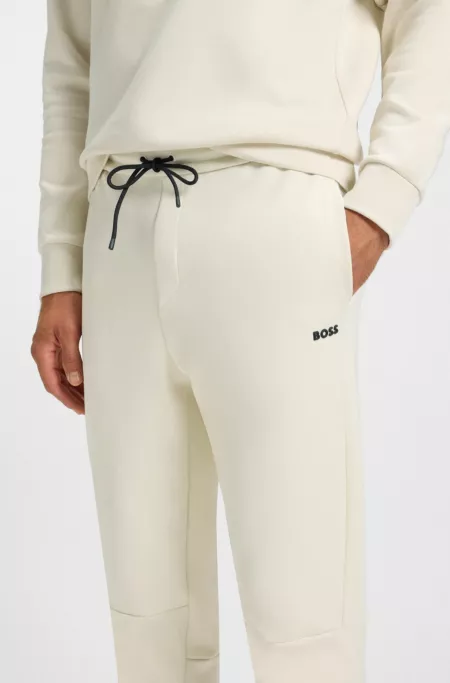 Stripe-detail tracksuit bottoms in a cotton blend