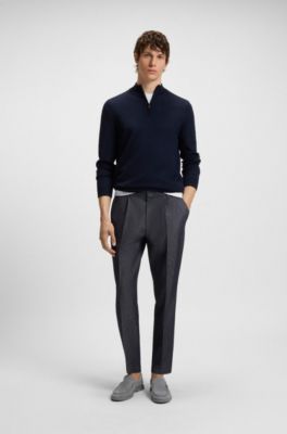 Debossed-logo loafers in suede, Grey