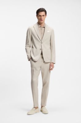 Debossed-logo loafers in suede, White