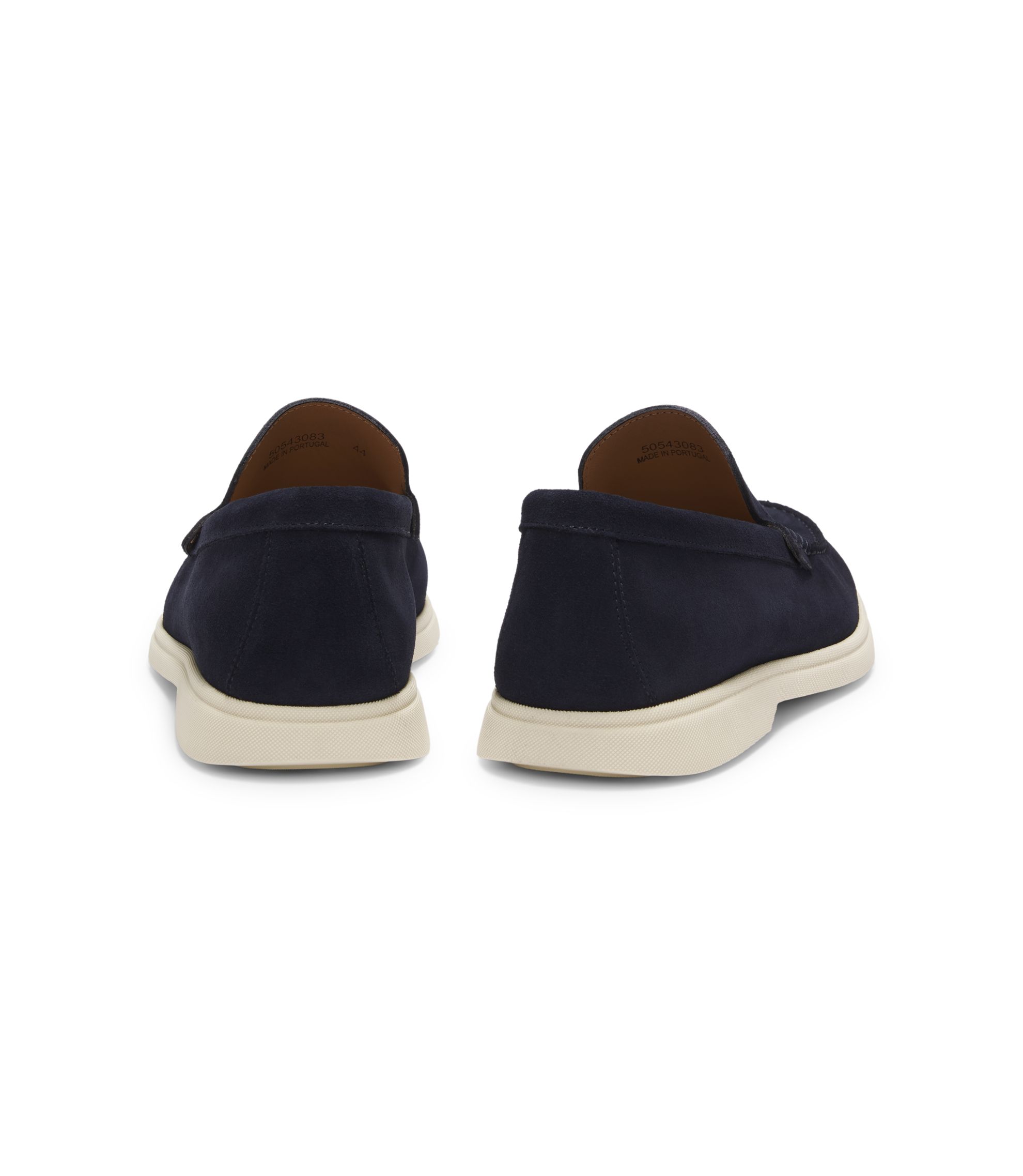 Boss HUGO BOSS Tailored Mens Navy Blue Leather Loafer Shoes Slip On Dress Size 8 Amazon.com | BOSS HUGO BOSS Men main image 3