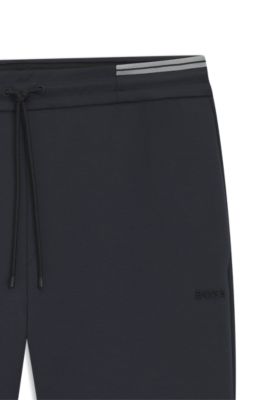 Shorts de algod&oacute;n con detalles de rayas, Azul oscuro