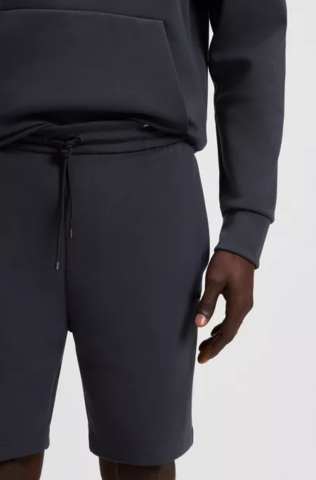 Stripe-detail shorts in a cotton blend