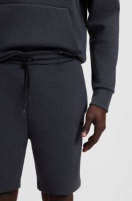 Shorts de algod&oacute;n con detalles de rayas, Azul oscuro