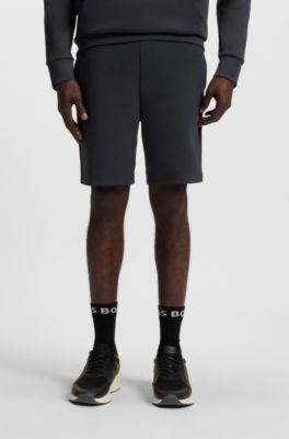 Shorts de algod&oacute;n con detalles de rayas, Azul oscuro