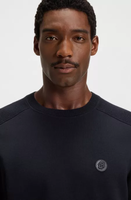 Cotton sweater with Double B monogram