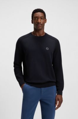 Jersey de algod&oacute;n con monograma Double&nbsp;B, Azul oscuro