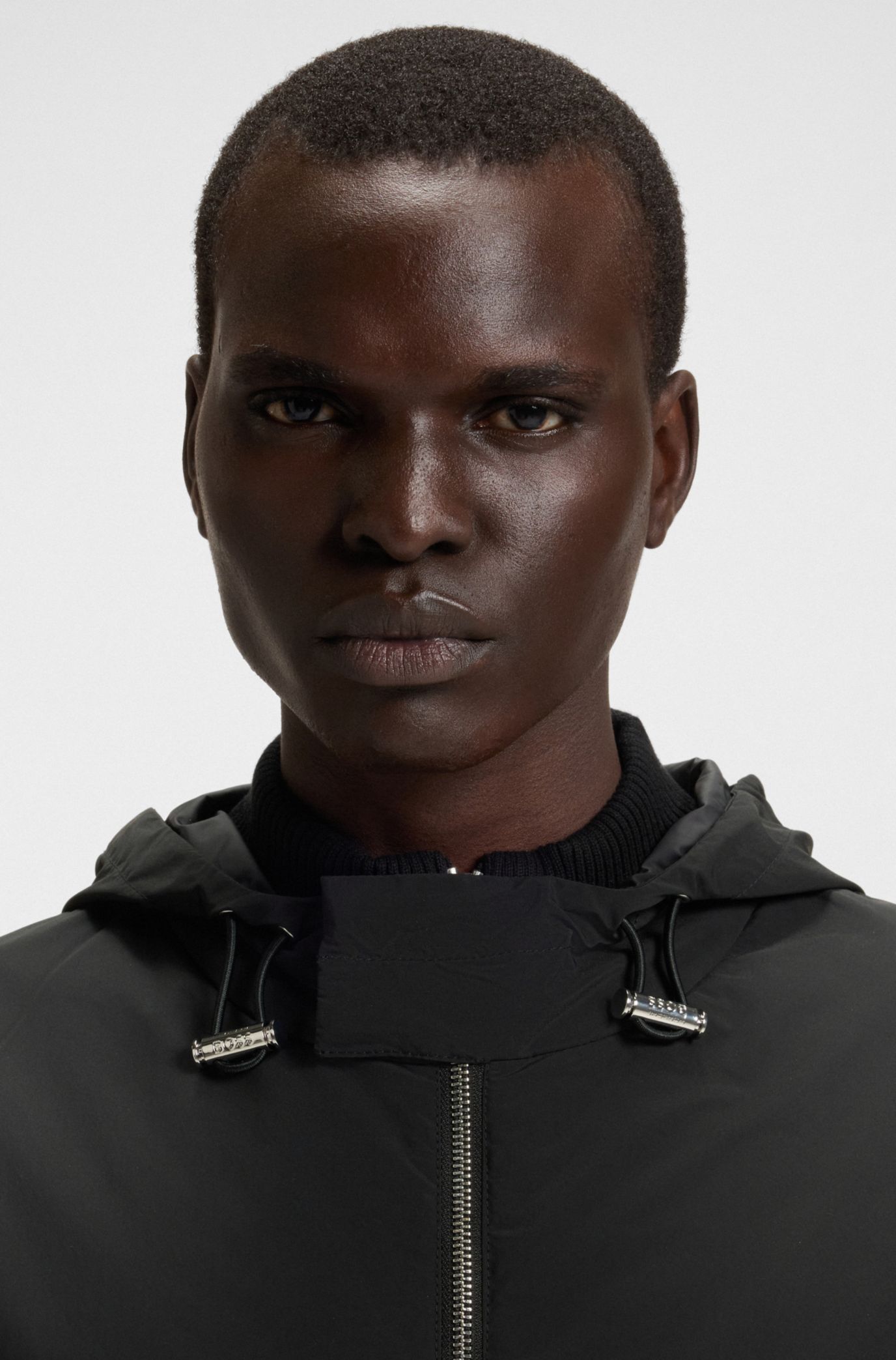 BOSS - Porsche x BOSS knitted jacket with sleeve stripes - Black