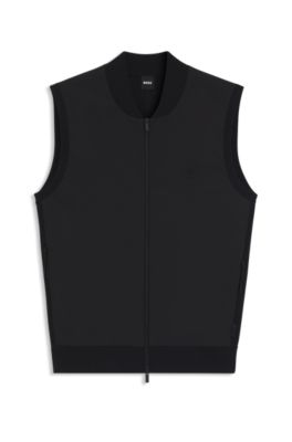 Weather-protection gilet in a regular fit, Black