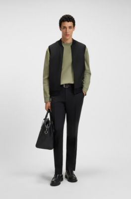 Weather-protection gilet in a regular fit, Black