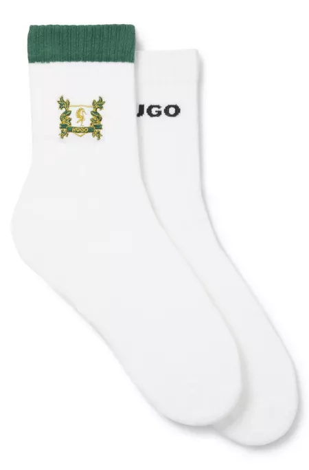 Two-pack of cotton-blend socks in a short length