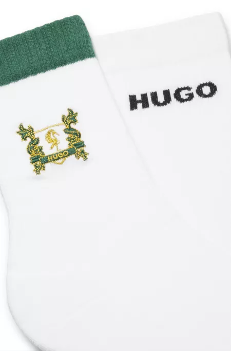 Two-pack of cotton-blend socks in a short length