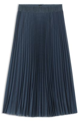Jupe pliss&eacute;e en tulle avec doublure, bleu clair