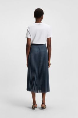 Jupe pliss&eacute;e en tulle avec doublure, bleu clair