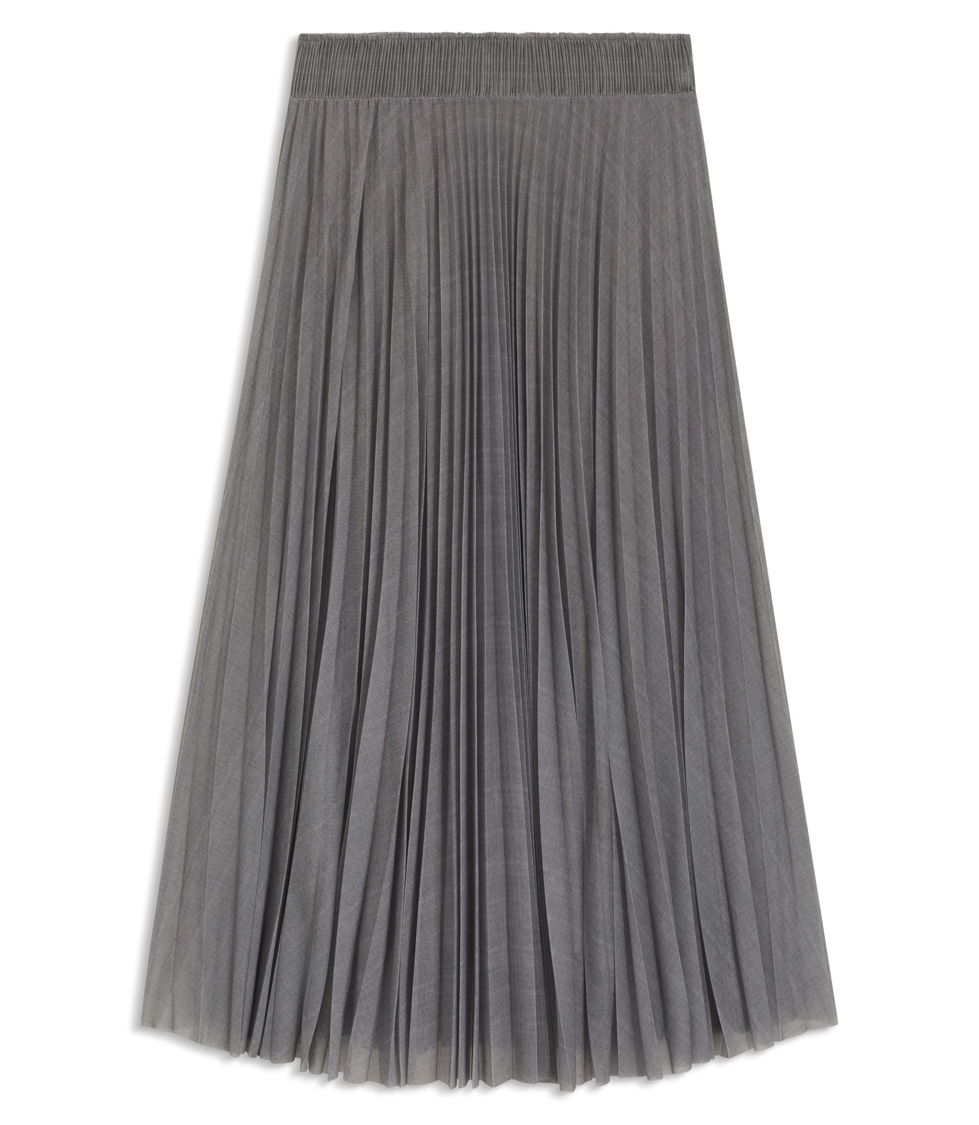 BOSS - Lined tulle skirt with plissé pleats - Grey