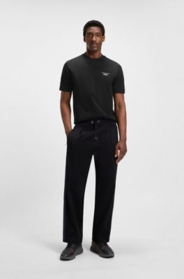 T-shirt Porsche&nbsp;x&nbsp;BOSS en coton merceris&eacute; &agrave; motif artistique Targa, Noir