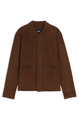 Nappalan-suede jacket in a regular fit, Brown