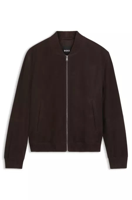 Regular-fit jacket in suede