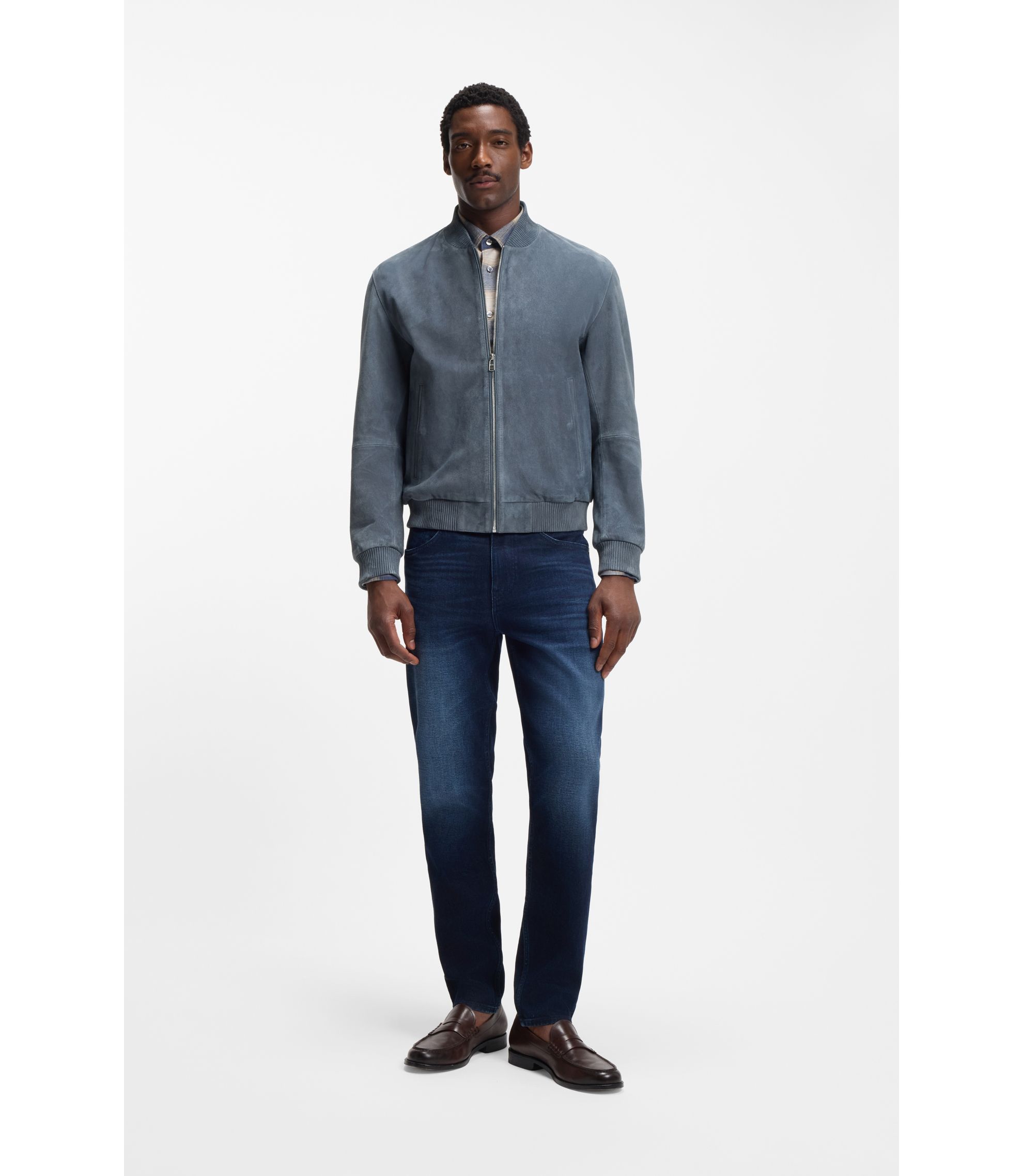 HUGO BOSS TWENTY suède ブルゾン イタリア製 大注目 HUGO BOSS TWENTY suède ブルゾン イタリア製 HUGO - Oversized