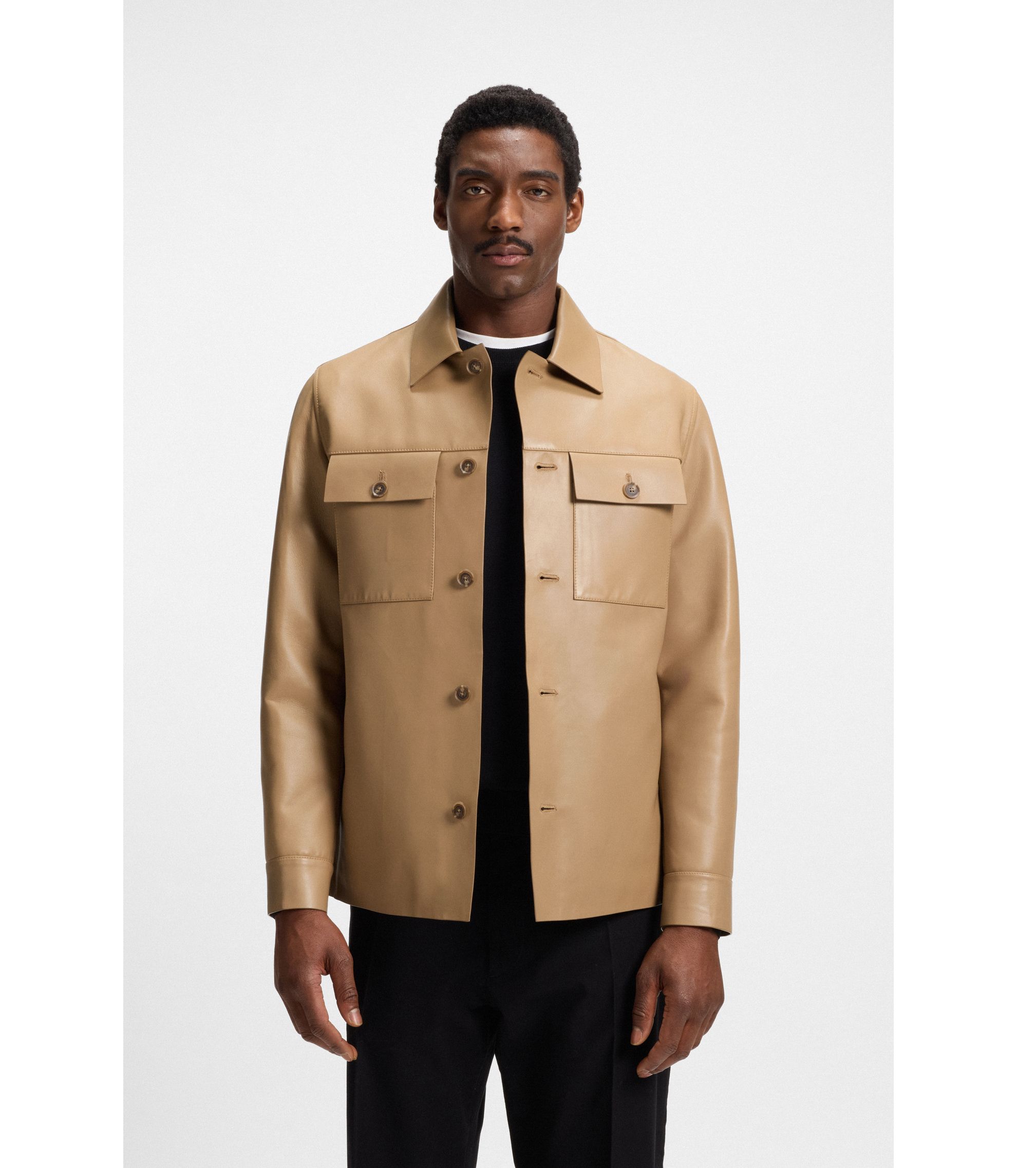 HUGO BOSS レザージャケット　キャメル hbna50543222_260_350?wid=1980&