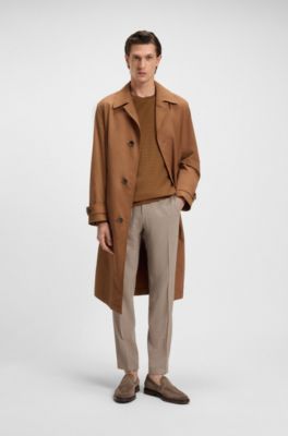 Jersey de seda con estructura de cuadros Pr&iacute;ncipe de Gales, Marr&oacute;n