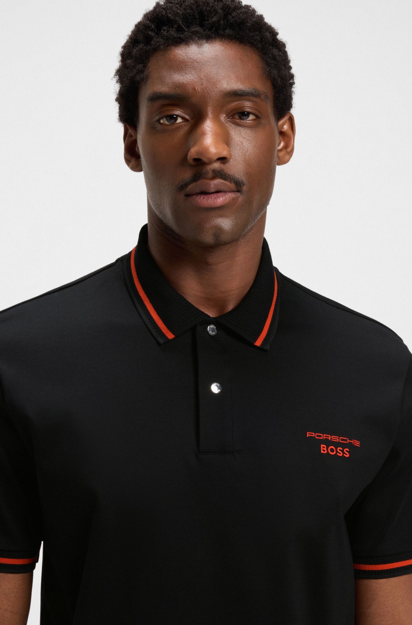 【GINGER掲載商品】 - BOSS Porsche moisture with cotton in shirt polo BOSS x トップス