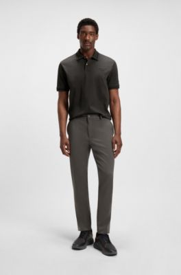 Polo Porsche x BOSS en algod&oacute;n con control de la humedad, Gris oscuro
