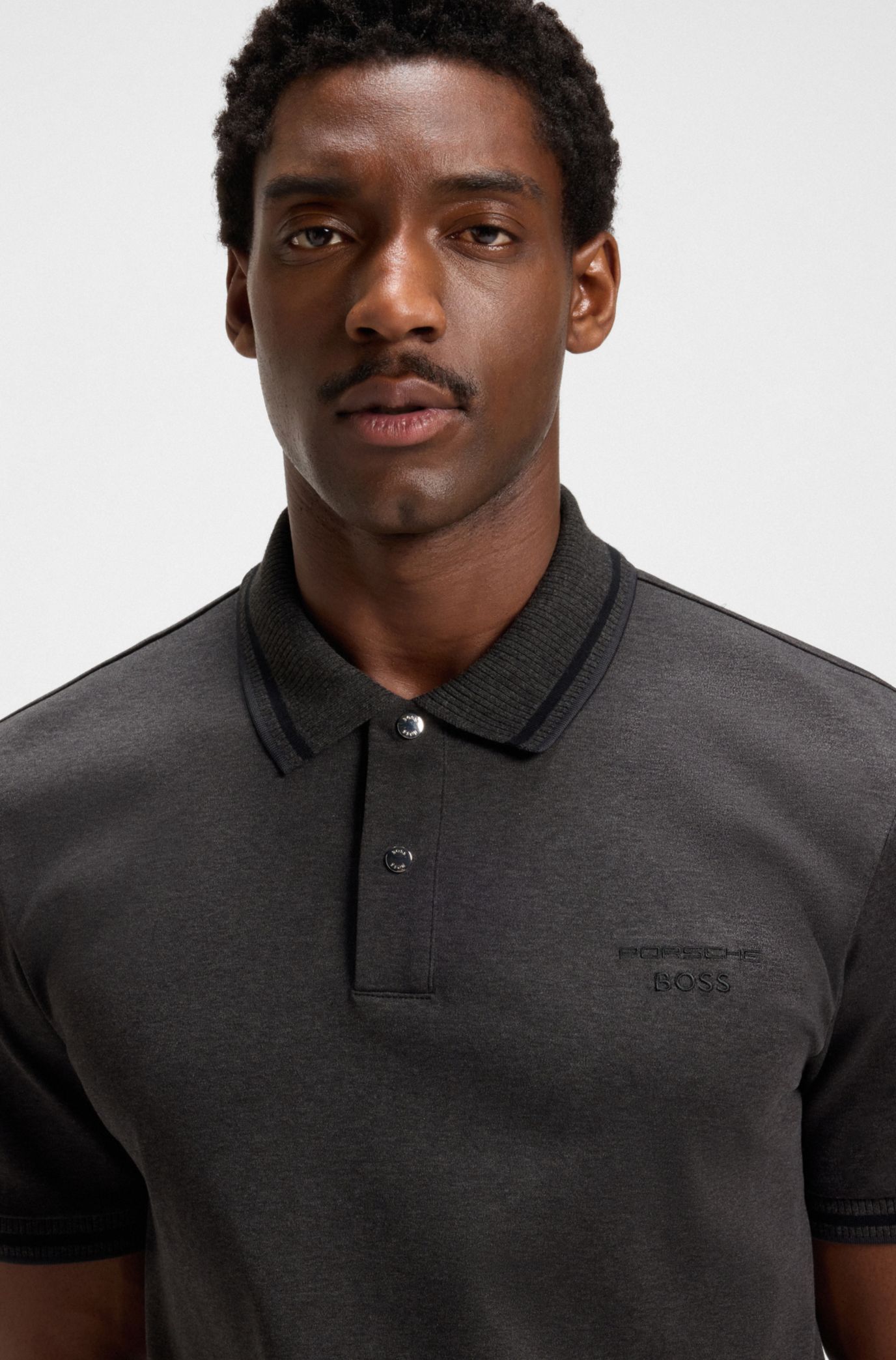 BOSS - Porsche x BOSS polo shirt in cotton with moisture