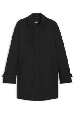 Abrigo de GORE-TEX&reg; repelente al agua con cierre oculto, Negro