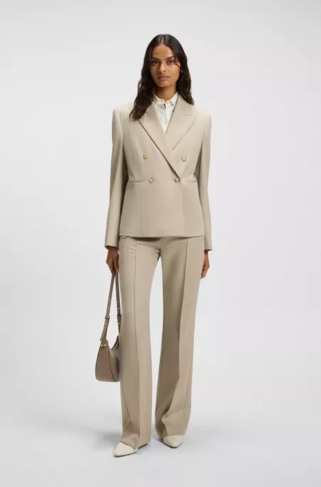 Slim-fit blazer in virgin-wool twill