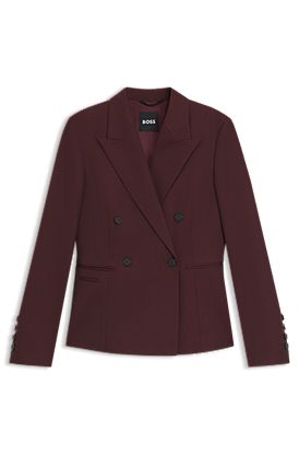 Slim-fit blazer in virgin-wool twill