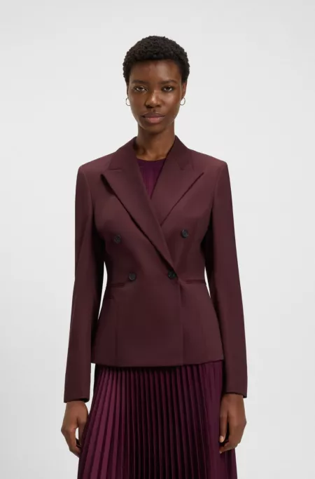Slim-fit blazer in virgin-wool twill