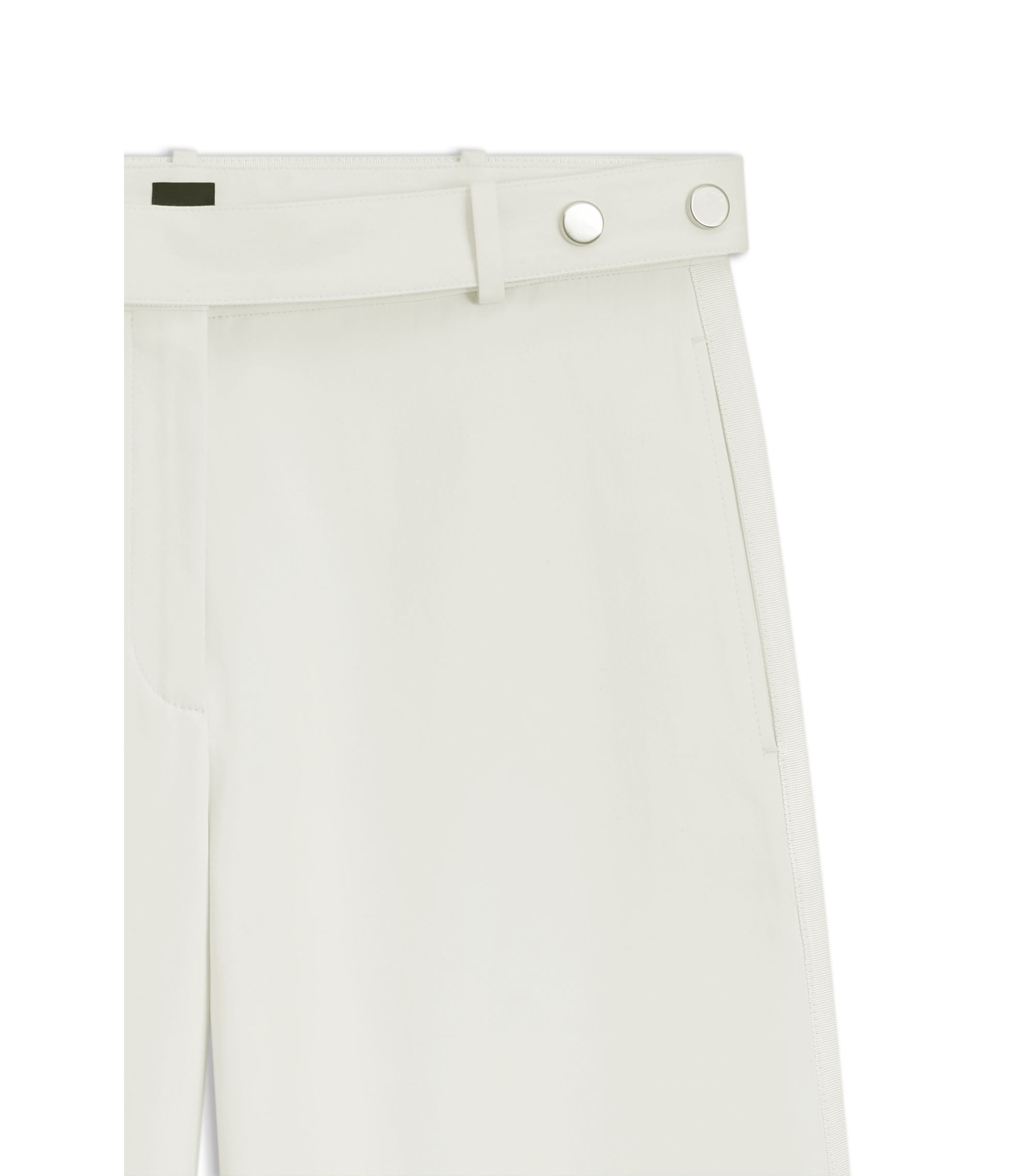 BOSS - Relaxed-fit trousers in cotton canvas - White