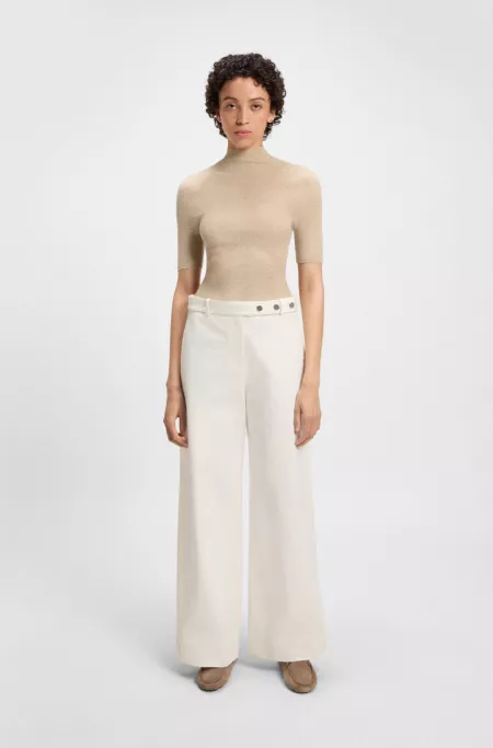 Relaxed-fit trousers in cotton canvas